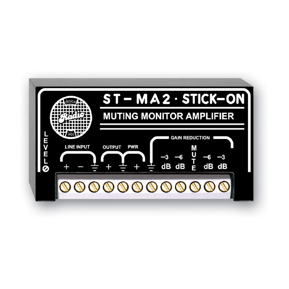 RDL ST-MA2 2 W Mono Audio Amplifier with Muting - 8 ohm