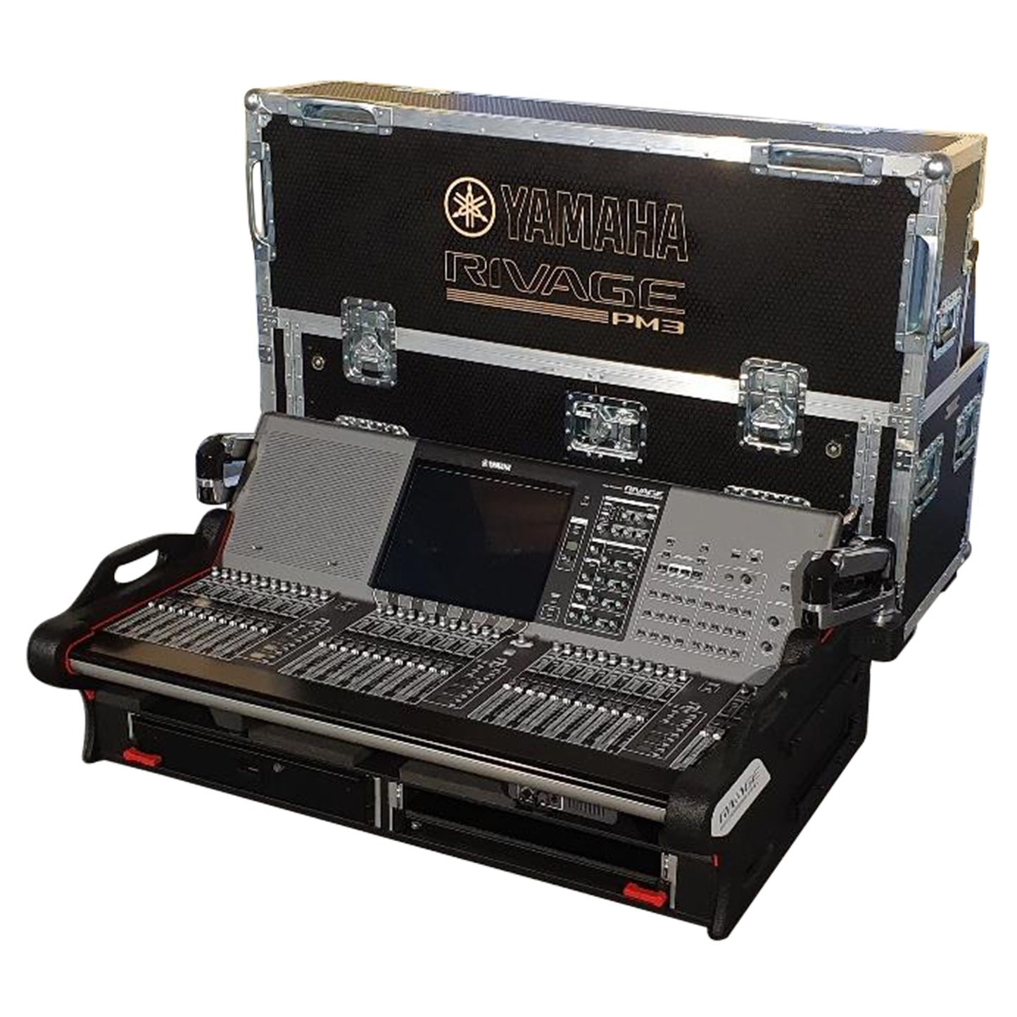 ProX Flip-Ready Hydraulic Console Case For Digital Audio Consoles | Yamaha RIVAGE PM3 | Detachable