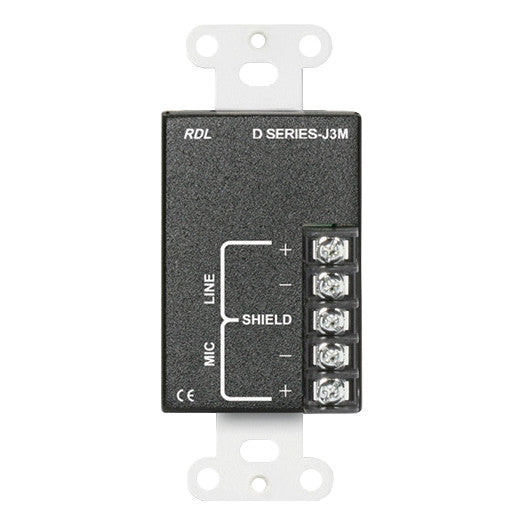 RDL DB-J3M Mic/Line Input Assembly back