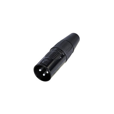 REAN RC3M-BAG-D RC3M 3-Pole XLR Male Cable Connector | Standard | Black/Silver