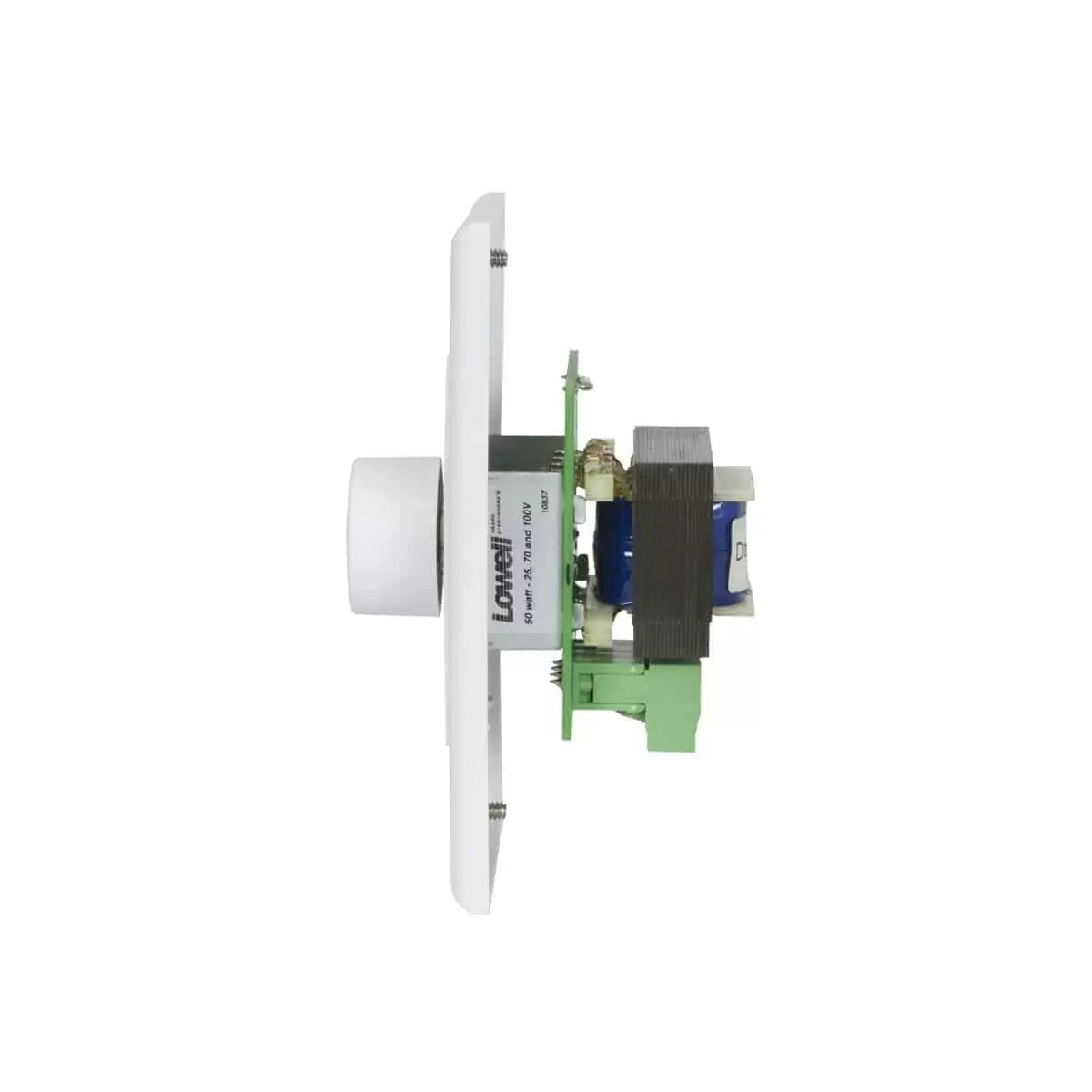 Lowell 50W Mono Volume Control With Decorator Wall Plate | White | White