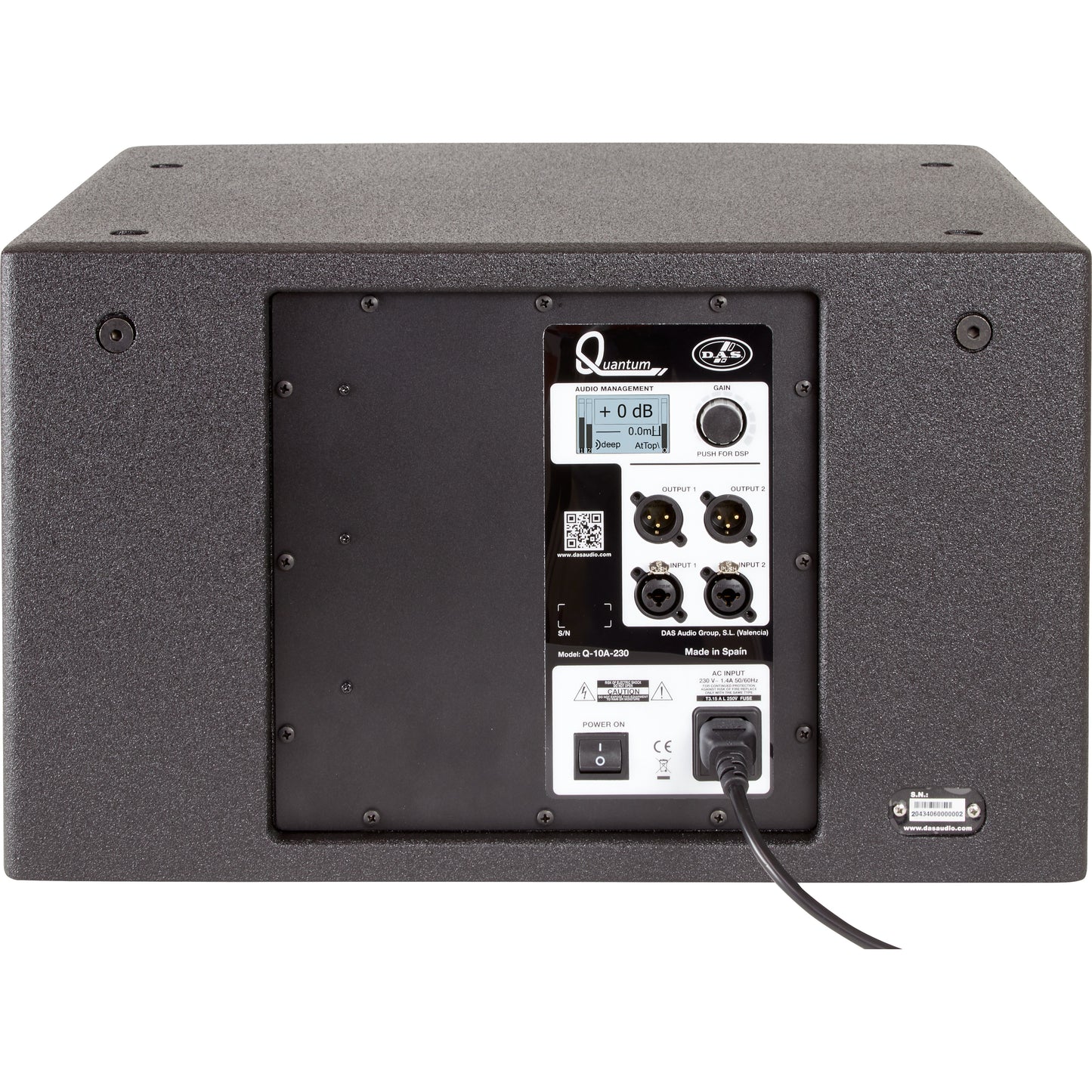 DAS Audio Q-10A Powered Subwoofer 10" Bass-Reflex | Black
