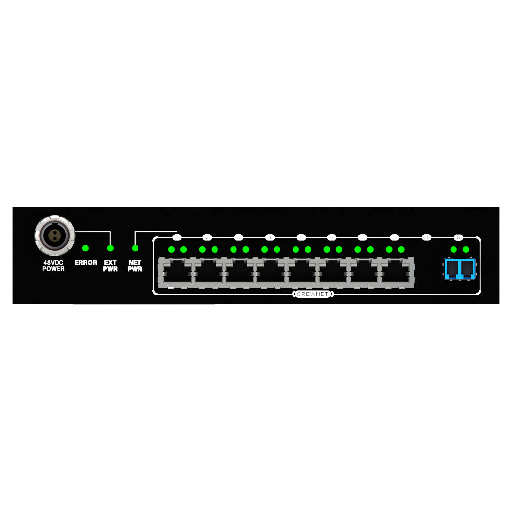Pliant Technologies CHB-8C-02 CrewCom 8-Port Copper Hub back