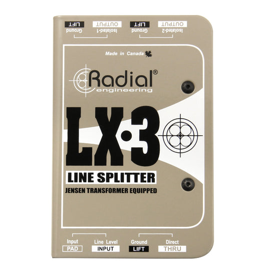 Radial LX3 Line-Level Splitter top