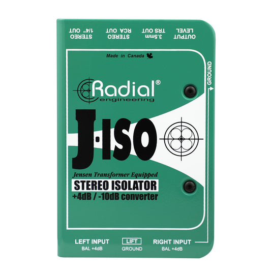 Radial J-Iso Stereo +4dB to -10dB Isolator / Converter front