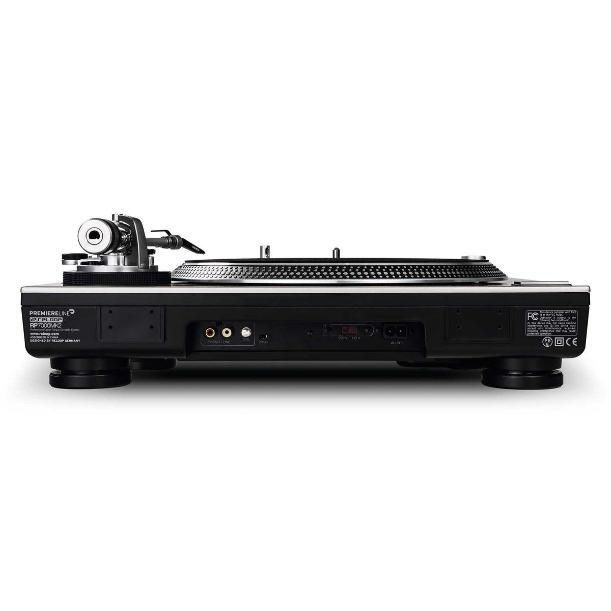 Reloop RP-7000 MK2 Upper Torque Turntable System Rear View