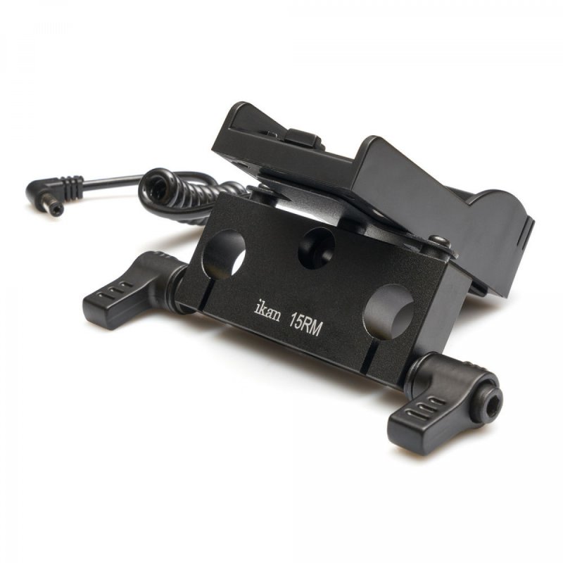 IKAN BMPCC4K6K-PWR-2RD-S Blackmagic BMPCC 4K & 6K Dual Rod Mount DV Pow