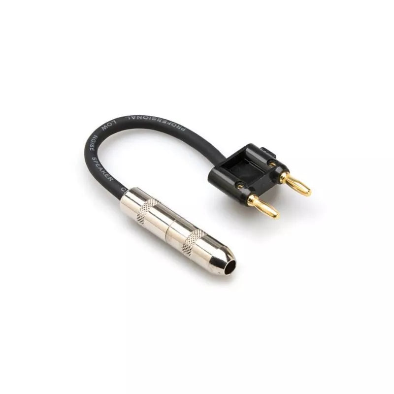 Hosa BNP-116BK SPEAKER ADAPTOR 1/4" TS - BANANA BK 6IN