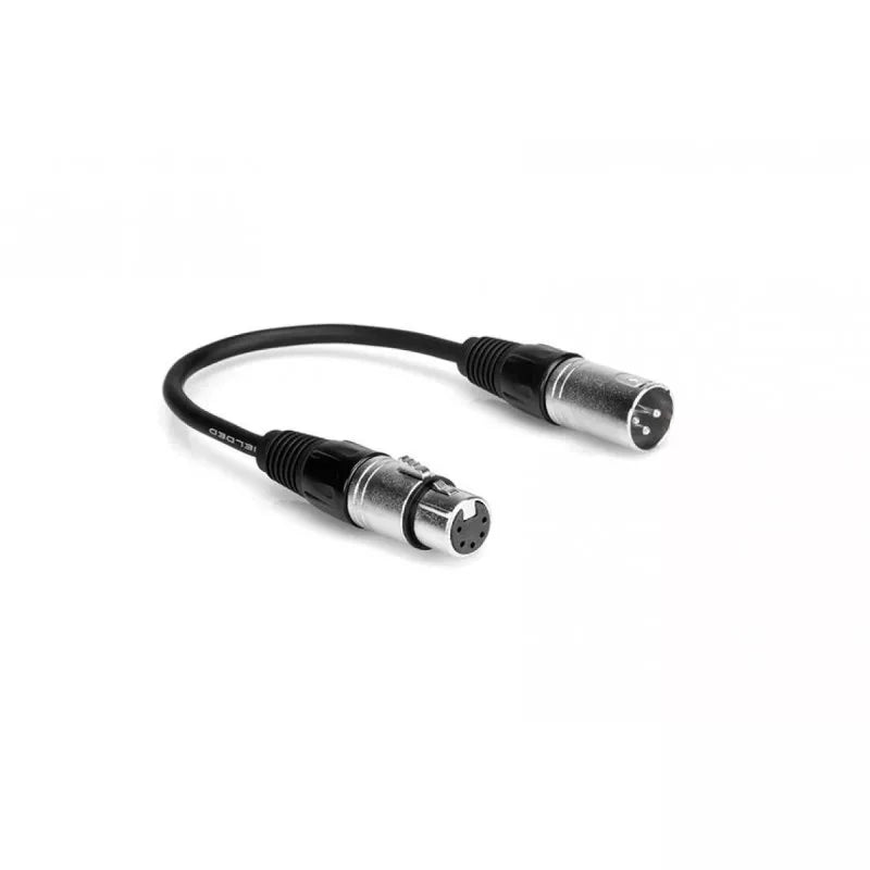 Hosa DMX-306 DMX512 ADAPTOR XLR3M - XLR5F 6IN