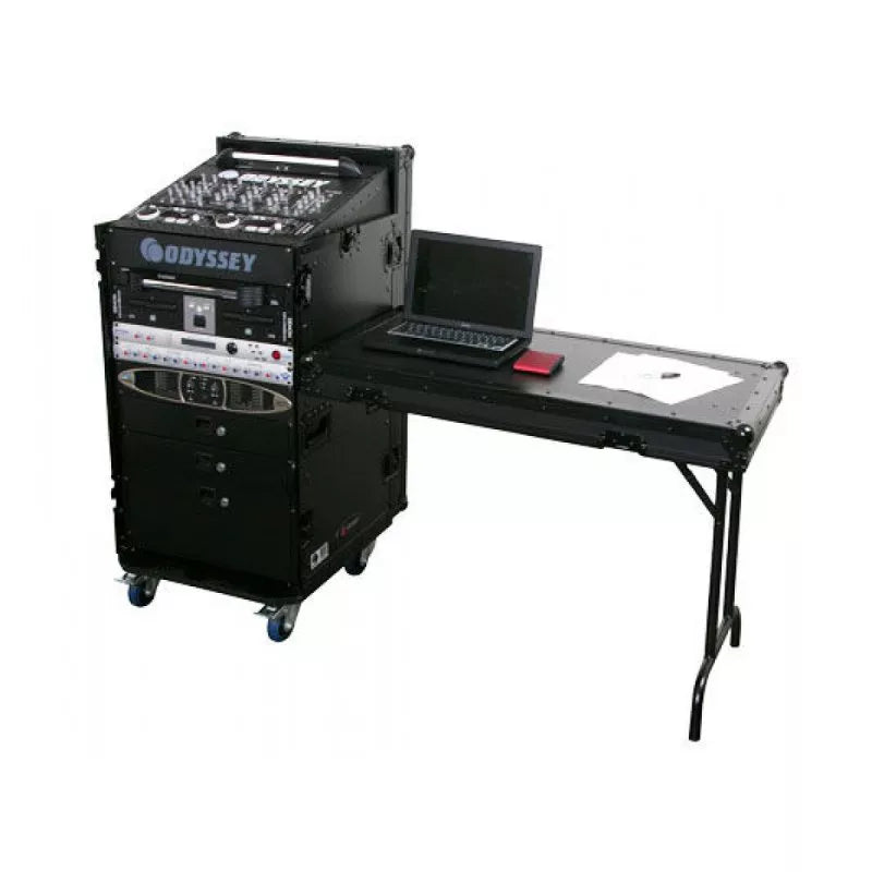 Odyssey FZ1116WDLXBL BLACK LABEL COMBO RACK w/WHEEL