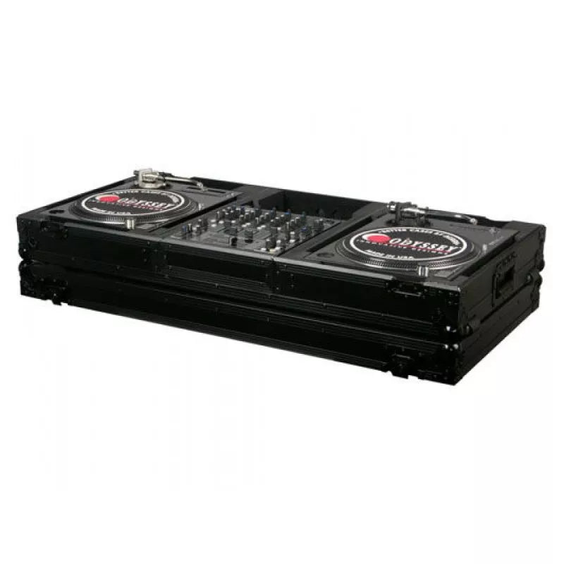 Odyssey FZBM12WBL BLACK LABEL DJ COFFIN W/WHLS F