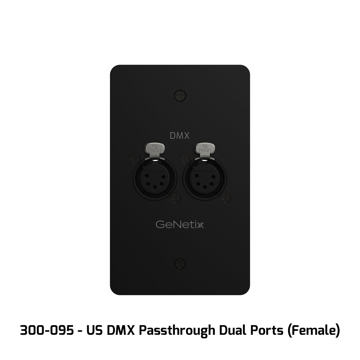 ChamSys GeNetix DMX Passthrough Wall Plate | Dual Port Female