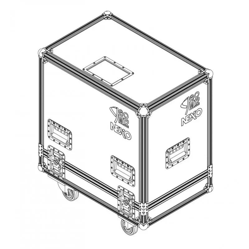 Nexo GMT-2CASEM12 Flight case for 2 x GEO M12