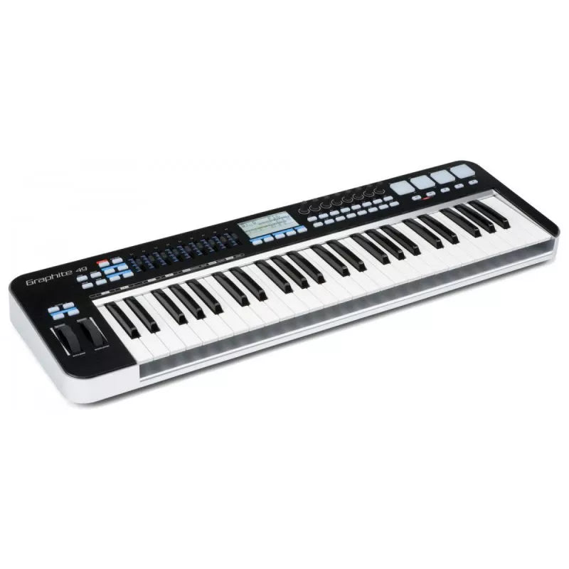 Samson GRAPHITE 49 49 key USB MIDI Keyboard Controller, 9 faders, 8 e