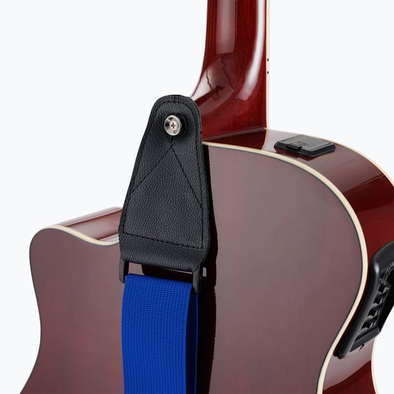 On-Stage TMP-GSA10BL Guitar Strap with Leather Ends