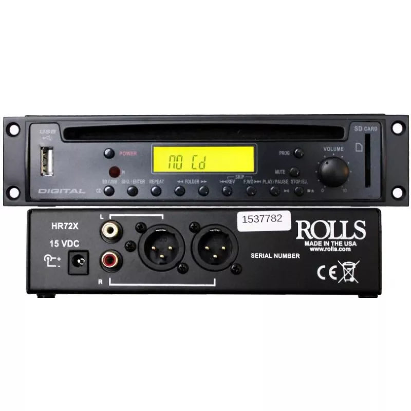 Rolls HR72X CD/MP3 Disc Player with XLR's