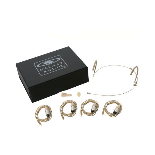 Galaxy Audio HSM8 Omni Headset Microphone with 4 Cables with accessories