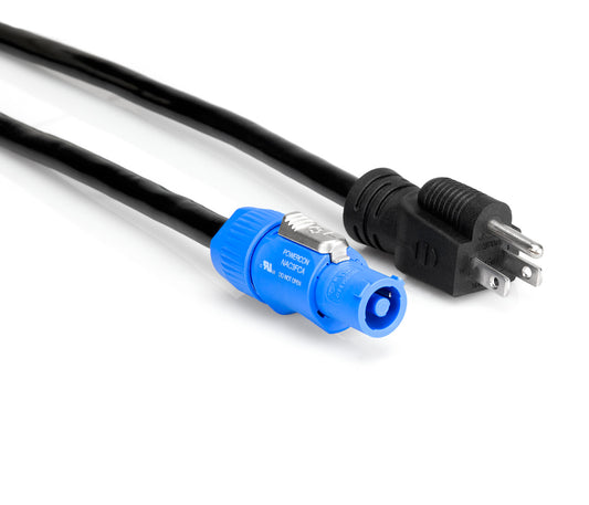 Hosa PWN-210 Neutrik powerCON to Hosa NEMA 5-15P Power Cable detail