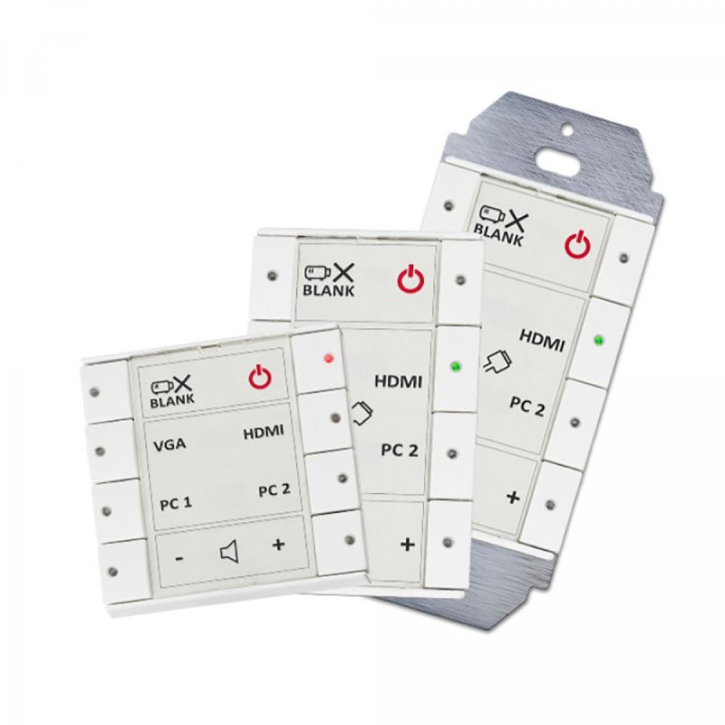 Biamp Echo 8USW 8-button control pad, US, whit