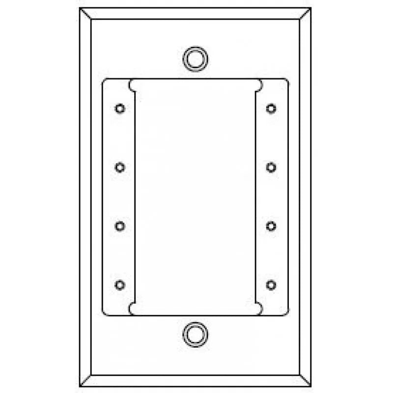 FSR IPS-WP1S-WHT white 1 Gang Wall Plate with 1