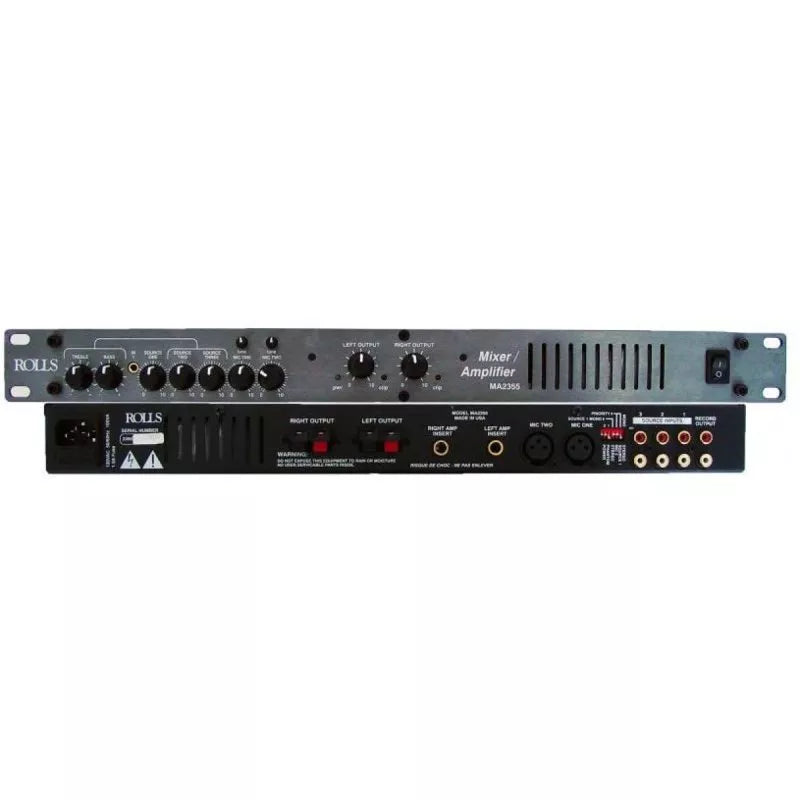 Rolls MA2355 MIX/AMP 35W/8ohm/2xlr/1ru