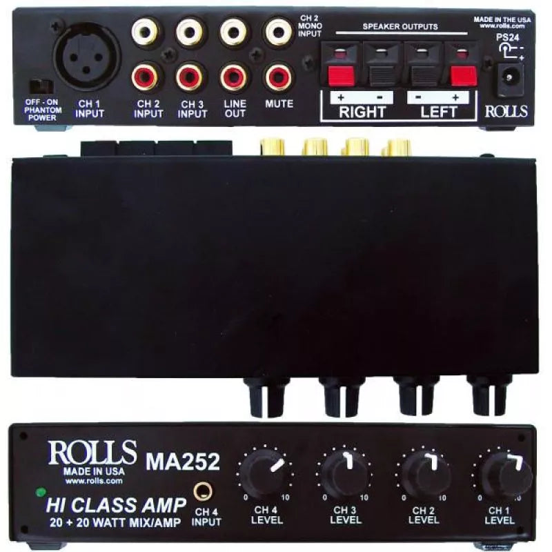 Rolls MA252 Stereo 20 watt Mixer Amp