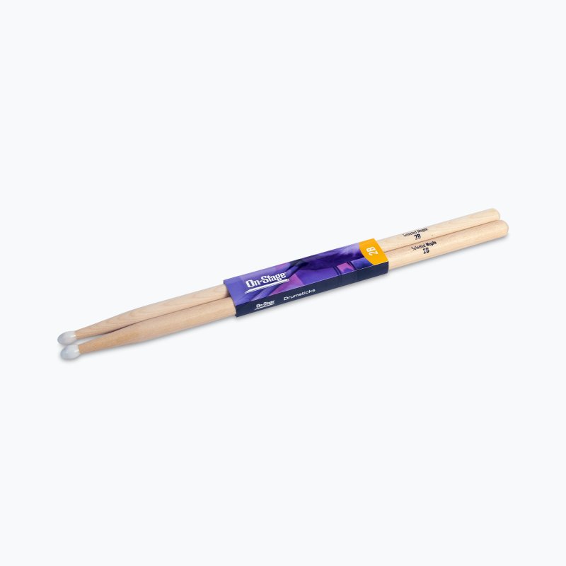 On-Stage TMP-MN2B Maple Drum Sticks (2B, Nylon Tip, 12pr)