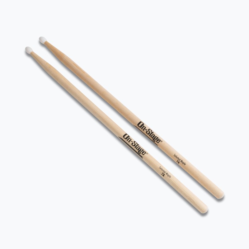 On-Stage TMP-MN7A Maple Drum Sticks (7A, Nylon Tip, 12pr)