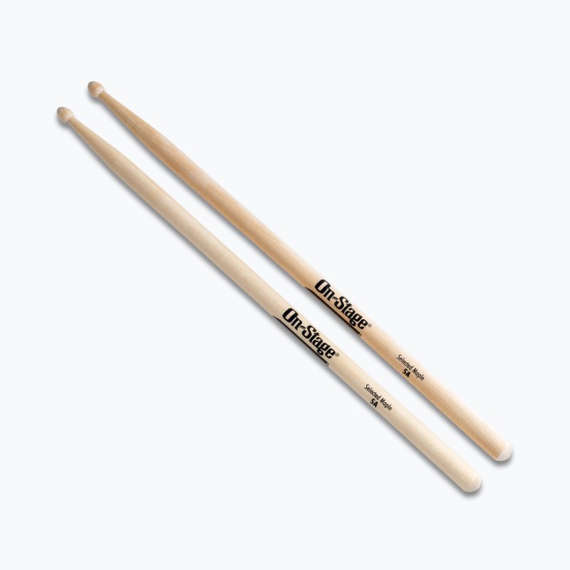 On-Stage TMP-MW5A Maple Drum Sticks (5A, Wood Tip, 12pr)
