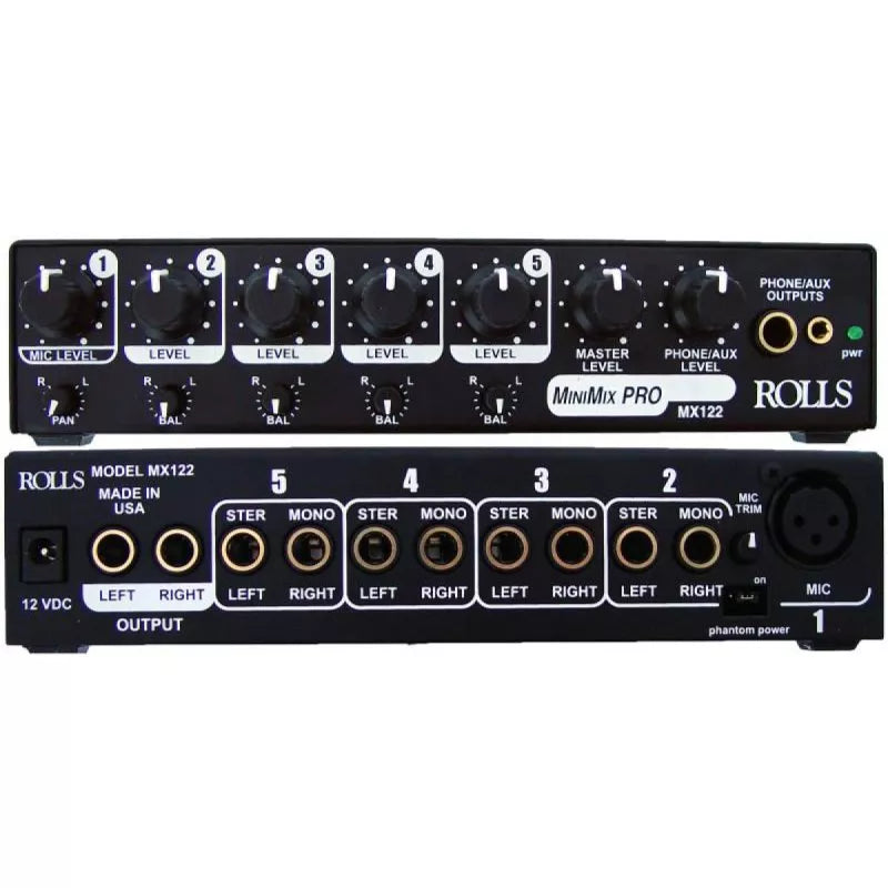 Rolls MX122 Mini Mix Pro 4ch Stereo w/Mic