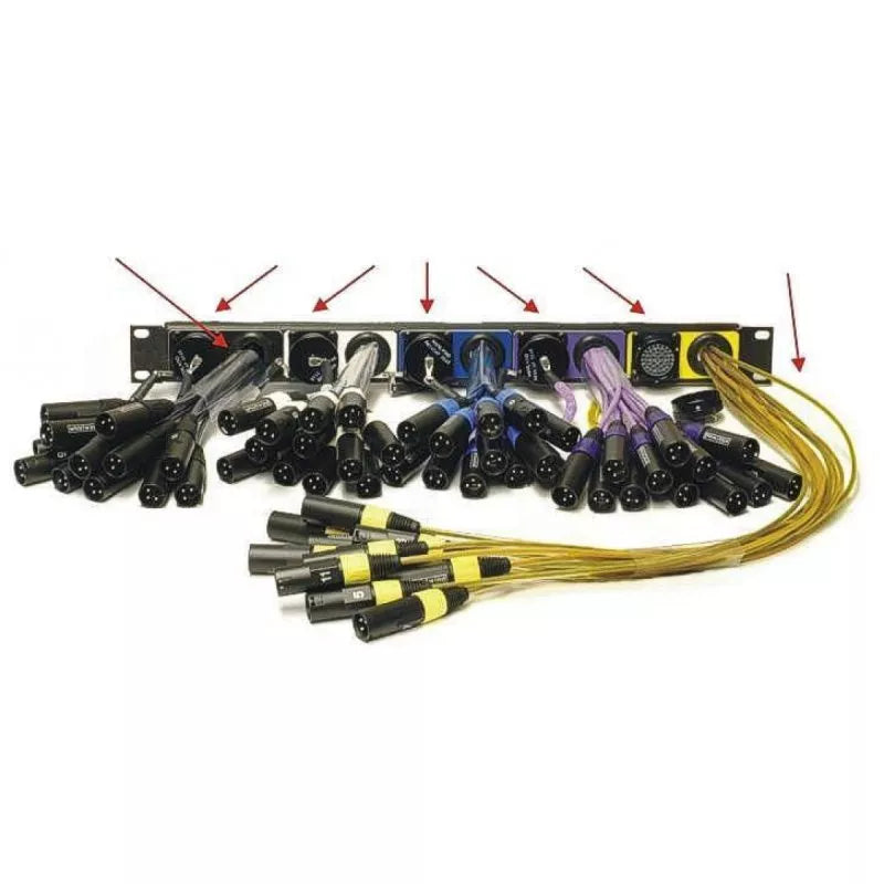 Whirlwind PATCHMASTER60 60 ch, (5) W1CF to XLRM tails