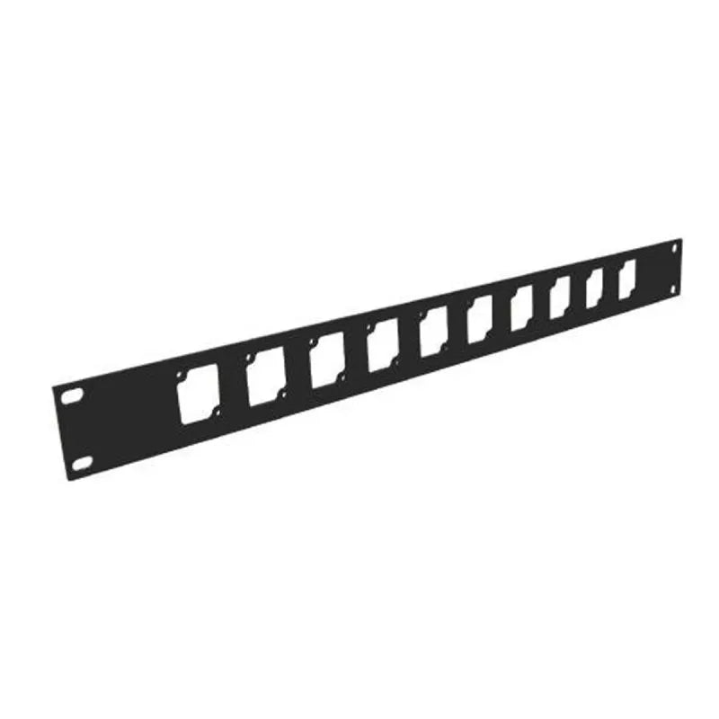 Ace Backstage RPL-110 Single Space Rack Mount Panel Machined for 10 Connectrix Cutouts