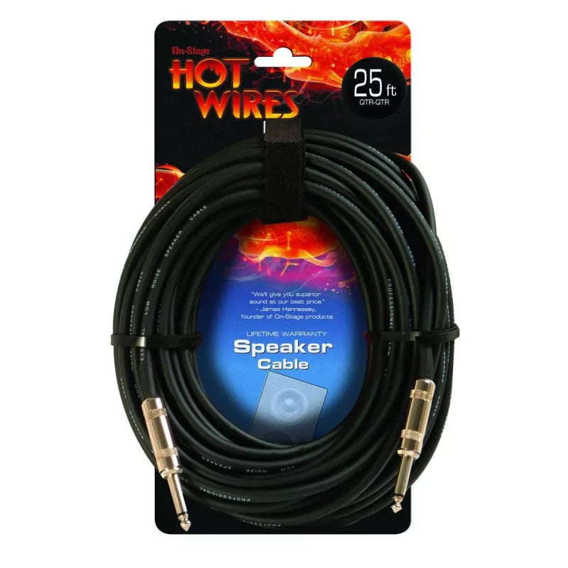 On-Stage TMP-SP14-25 Speaker Cable (25', QTR-QTR)