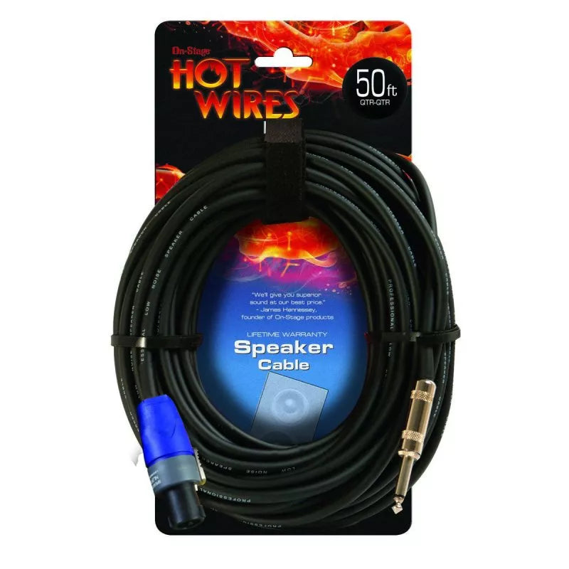 On-Stage TMP-SP14-50SQ Speakon Cable with Neutrik Connectors (50', NL2-QTR)