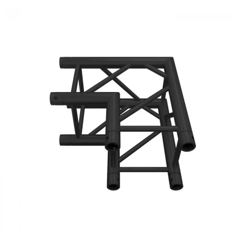 Global Truss SQ-4121 BLK/MTE 2-WAY 90 DEG. CORNER BLACK MAT