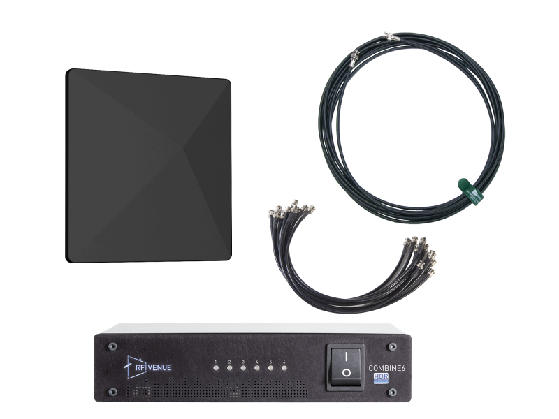 RF Venue COMB6CP-ARCB 6 Channel In-Ear Monitor Upgrade Pack with Black CP Architectural Antenna