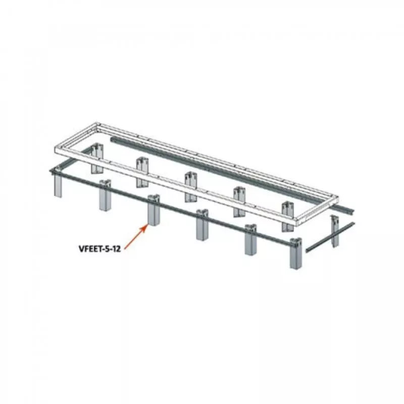 Middle Atlantic VFEET-2-12 2BAY VRK FOOT SET, 12 FL