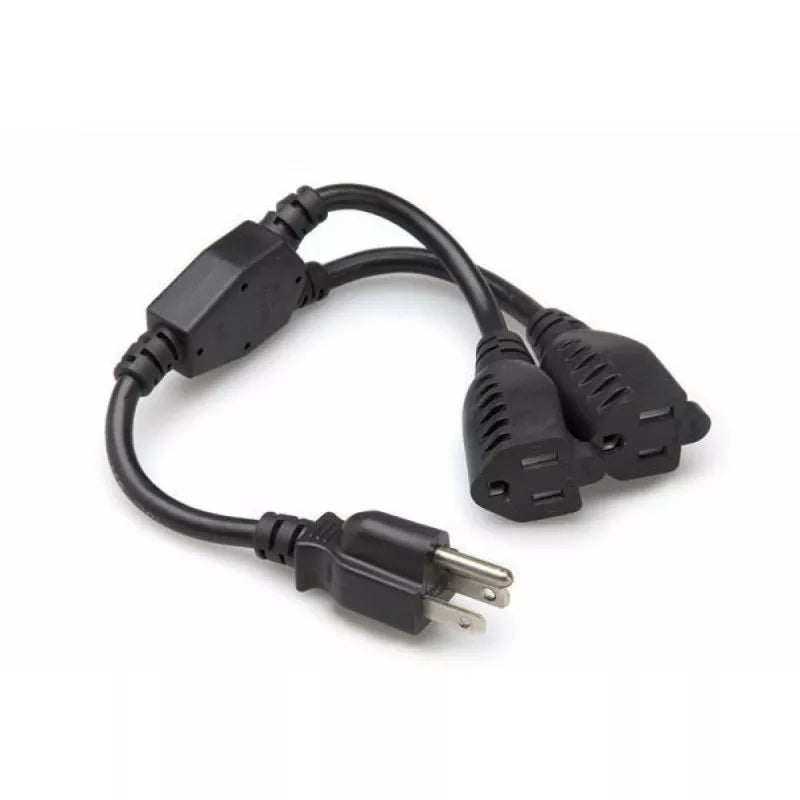 Hosa YAC-406 POWER Y CABLE NEMA 5-15P - NEMA 5-15R 1.5FT