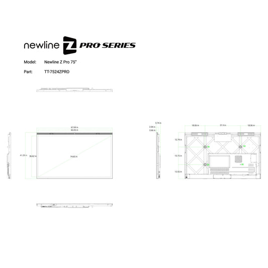 Newline Ineractive TT-7524ZPRO 75" Z Pro Series Display
