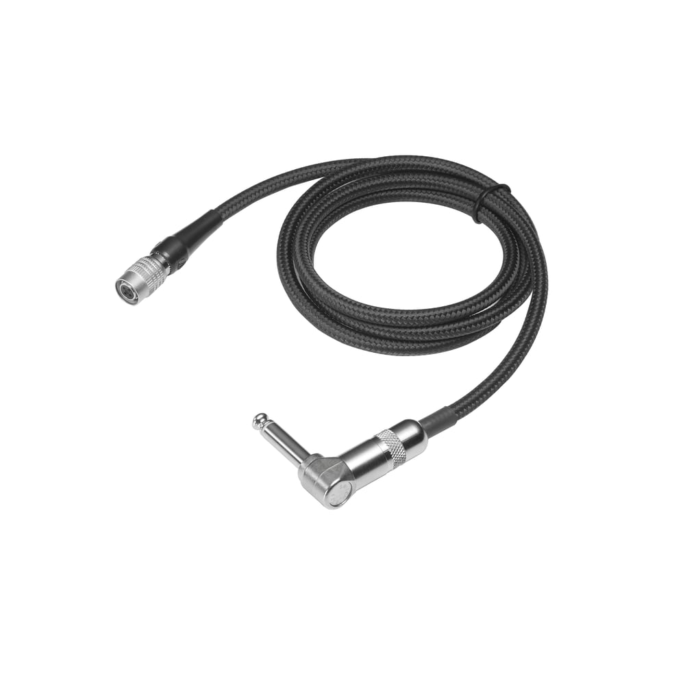 Audio-Technica AT-GRCW PRO Professional Instrument Input Cable With 90-Degree 1/4" Phone Plug, 36" Long, Ter