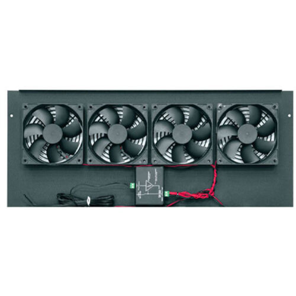 Middle Atlantic BGR-276FT 4-1/2"Dc Fan Top, 4 Fans, 276Cfm, Fits Bgr, Bk