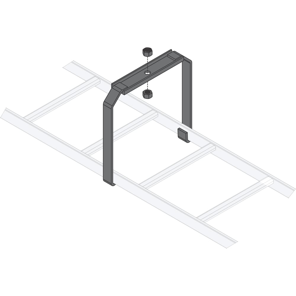 Middle Atlantic CLB-CSB Ladder Center Brkt, Blk, 1Pc