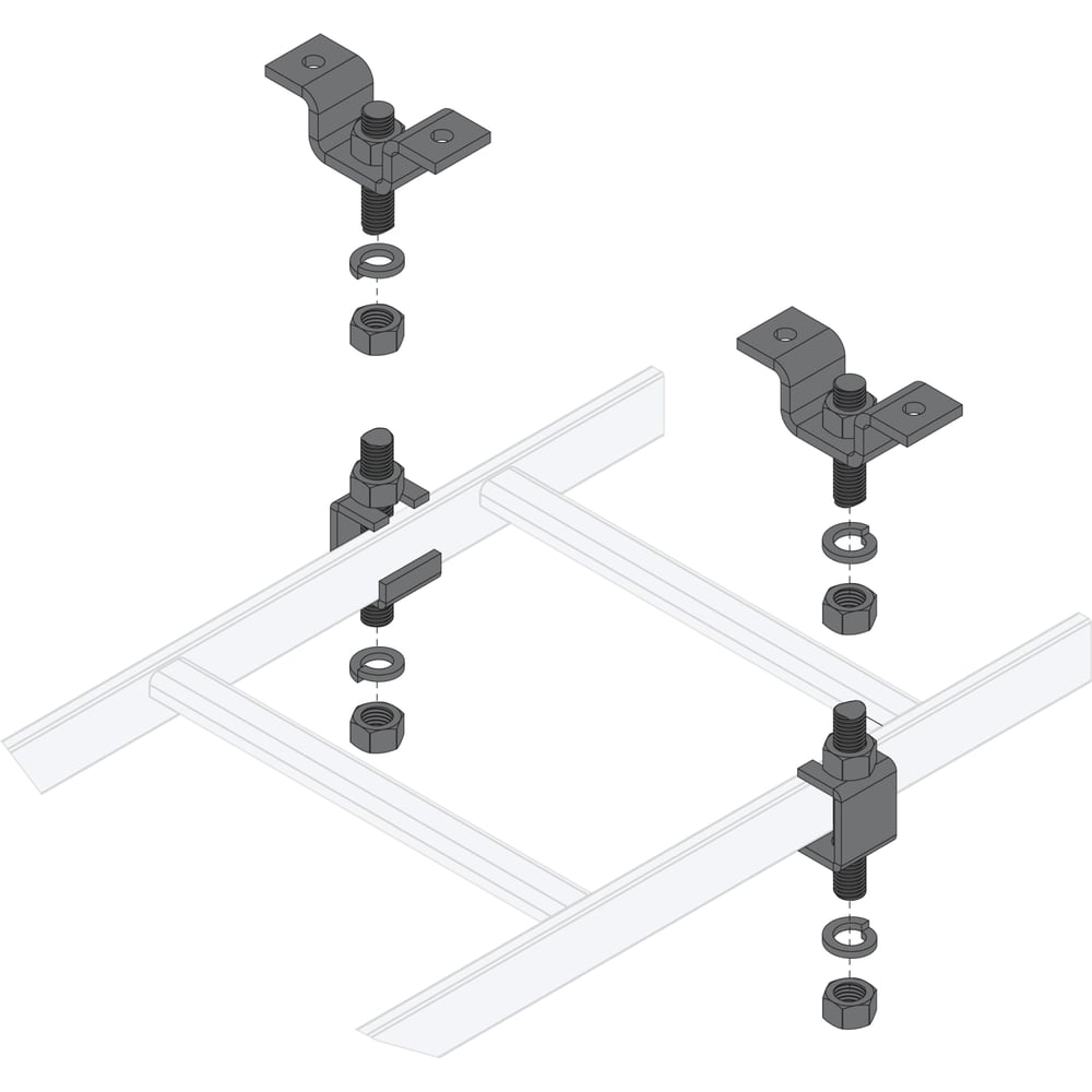 Middle Atlantic CLH-5/8CHK 5/8 Slotted Ceiling Kit, 1Set