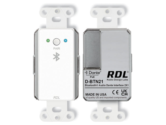 RDL D-BTN21 Bluetooth Audio Dante Network Interface