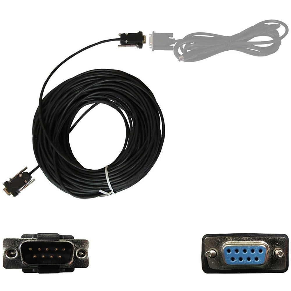 PTZOptics DB9M-F-50 Serial Db9 Male To Female Straight Thru Plenum Black-50F