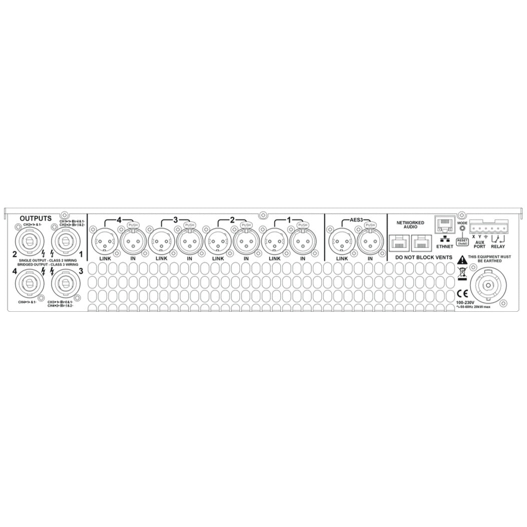Danley DNA-20K4-PRO 4-Channel DSP Power Amplifier