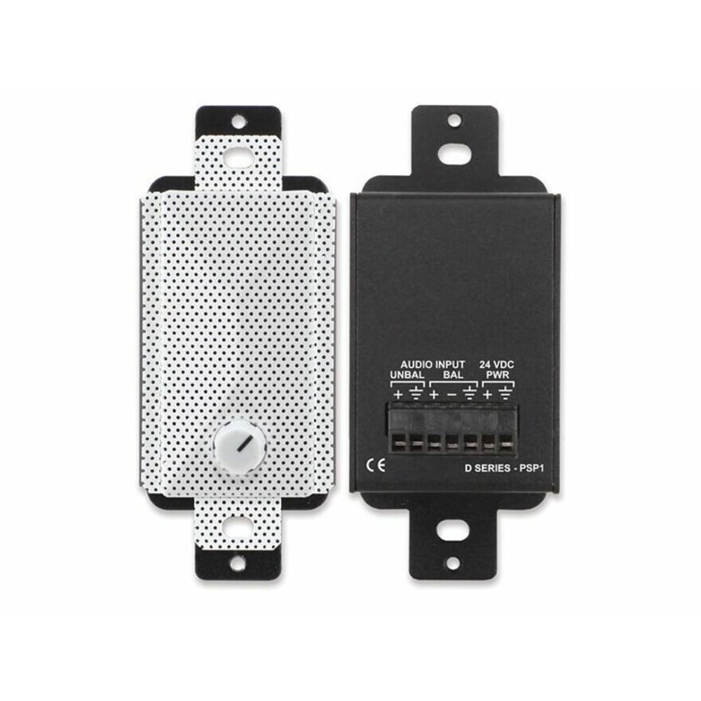 RDL D-PSP1 Decora-Style Active Loudspeaker-White-User Level Adjust