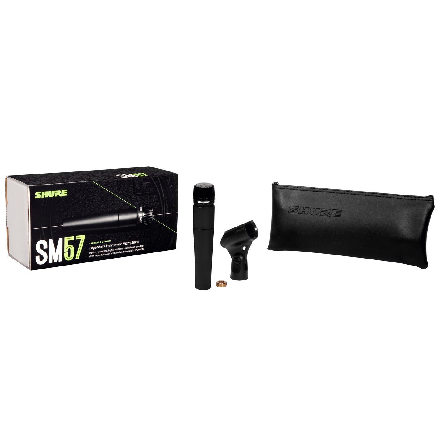 Shure SM57 Dynamic Instrument Microphone included accessories