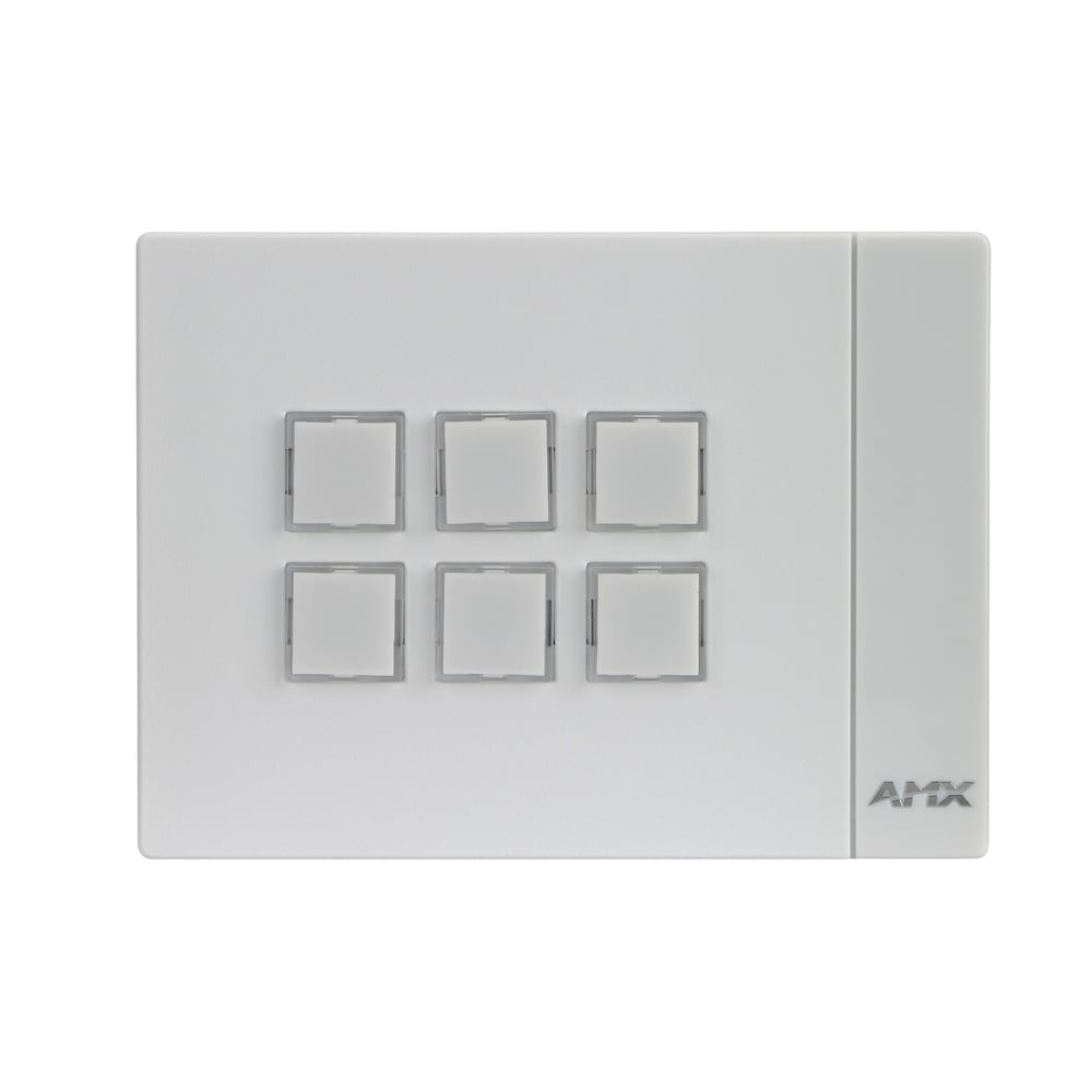 AMX FG2102-06L-W Massio 6-Button Controlpad (Us, Uk, Eu)
