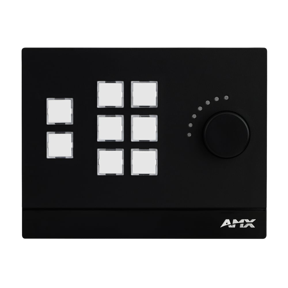 AMX FG2102-08-BL Massio 8-Button Ethernet Controlpad, Portrait, Mcp-108-Bl (Us, Uk Or Eu)